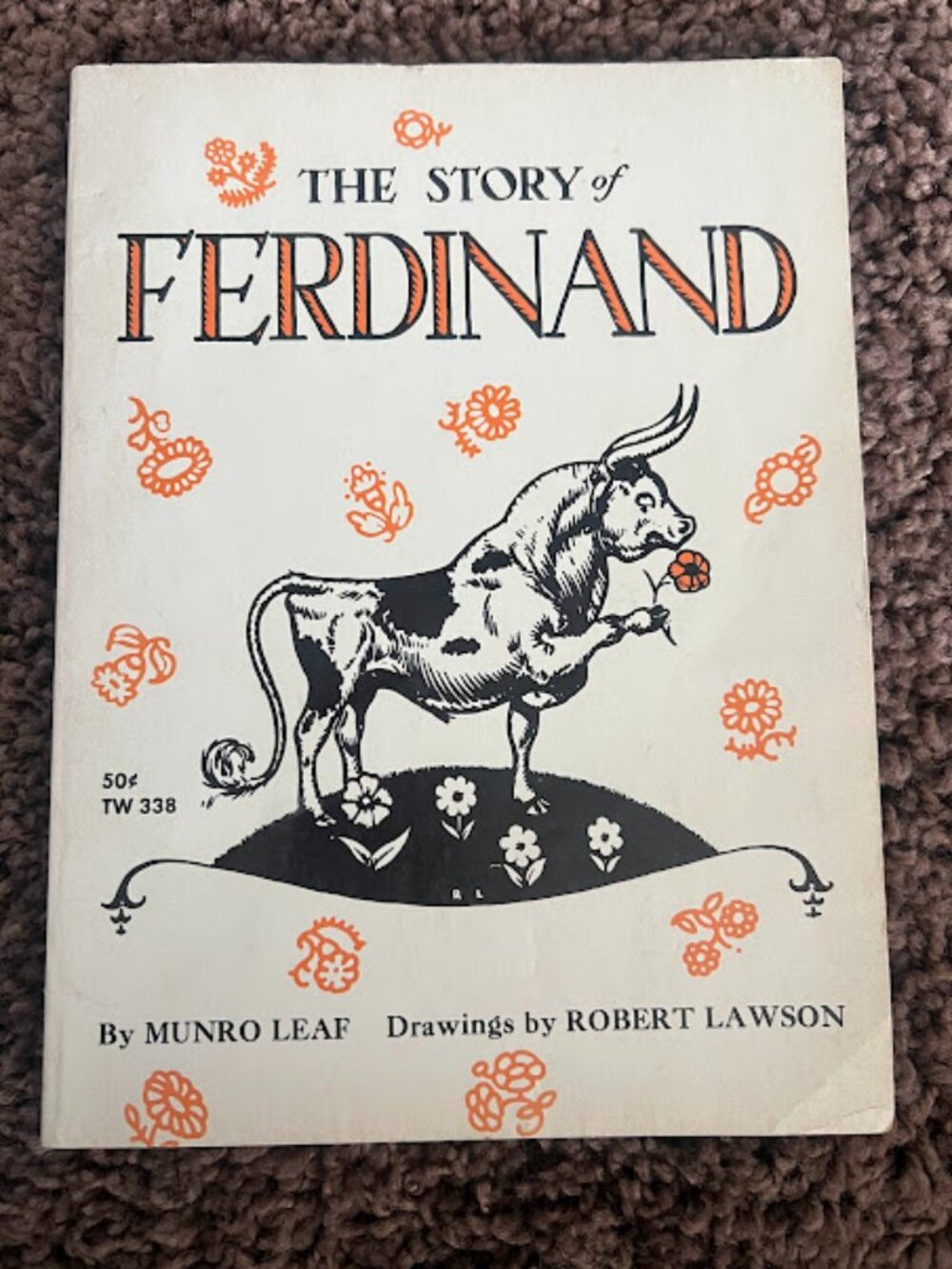 The Story of Ferdinand by Munro Leaf Illus Robert Lawson PB 1967